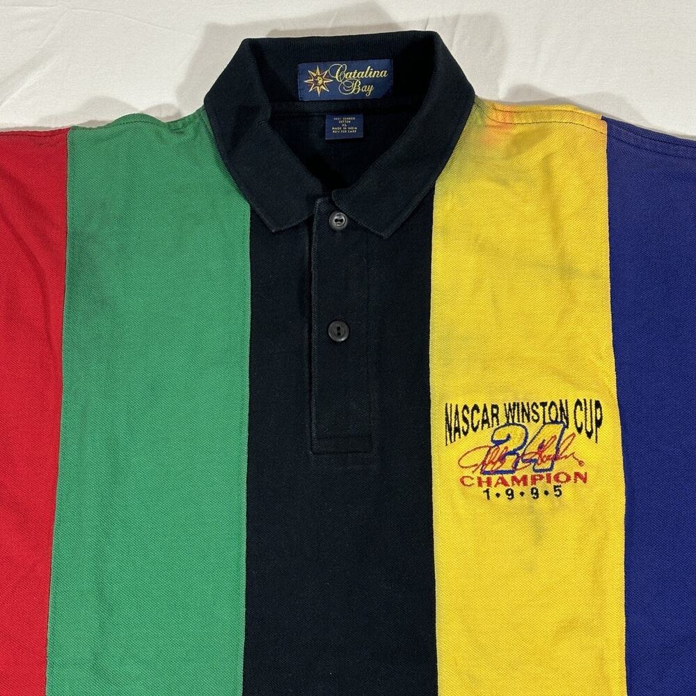 Vintage 1995 Jeff Gordon Polo Shirt Catalina Bay Size XL